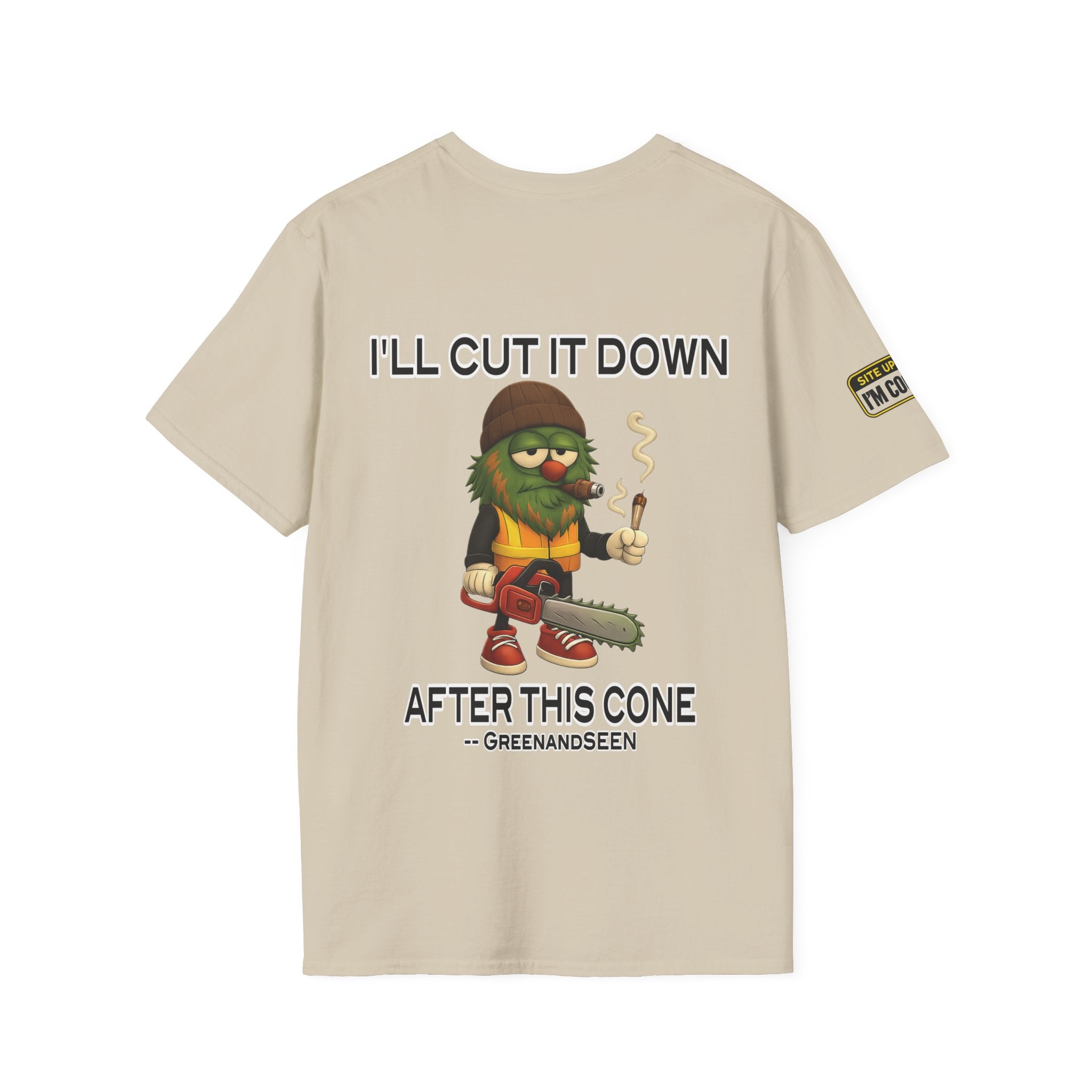 Chop Chop… In A Minute – Tree Guy — GreenandSEEN — Gildan 64000 Softstyle Tee — Light