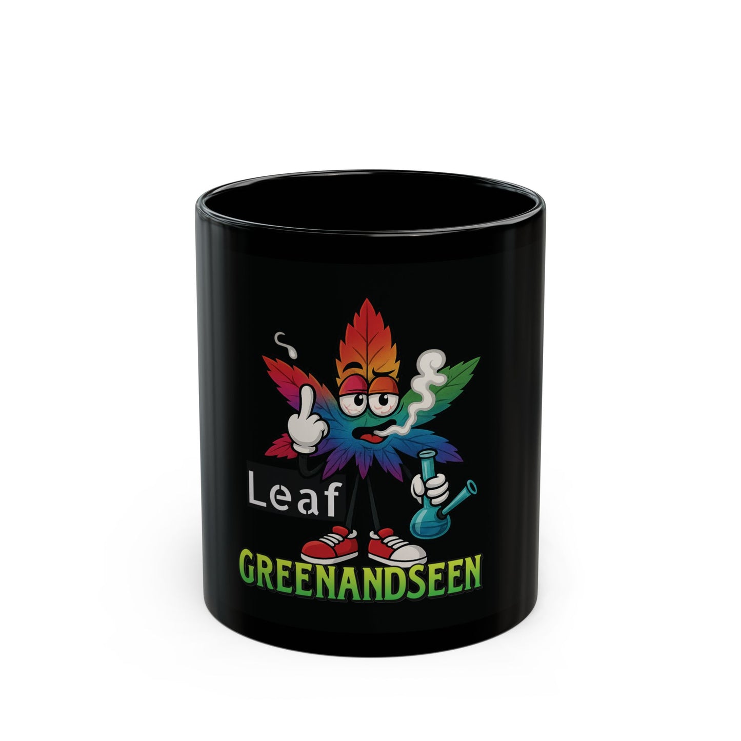 Leaf GreenandSEEN Colorful Black Mug