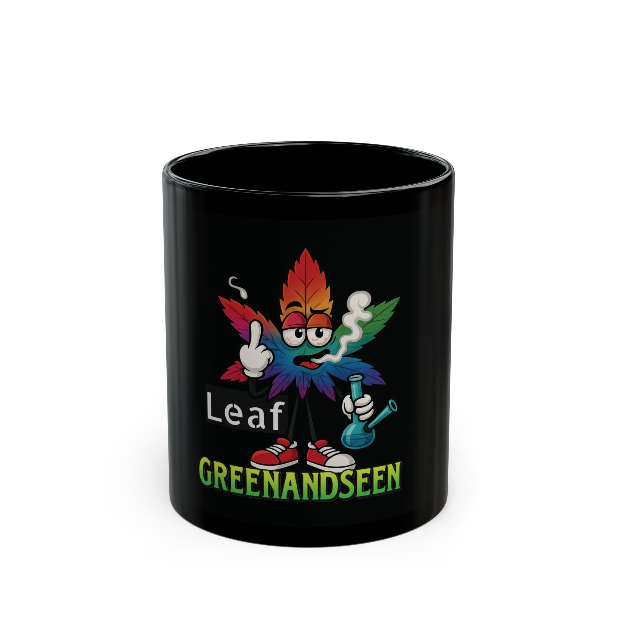 Leaf GreenandSEEN Colorful Black Mug