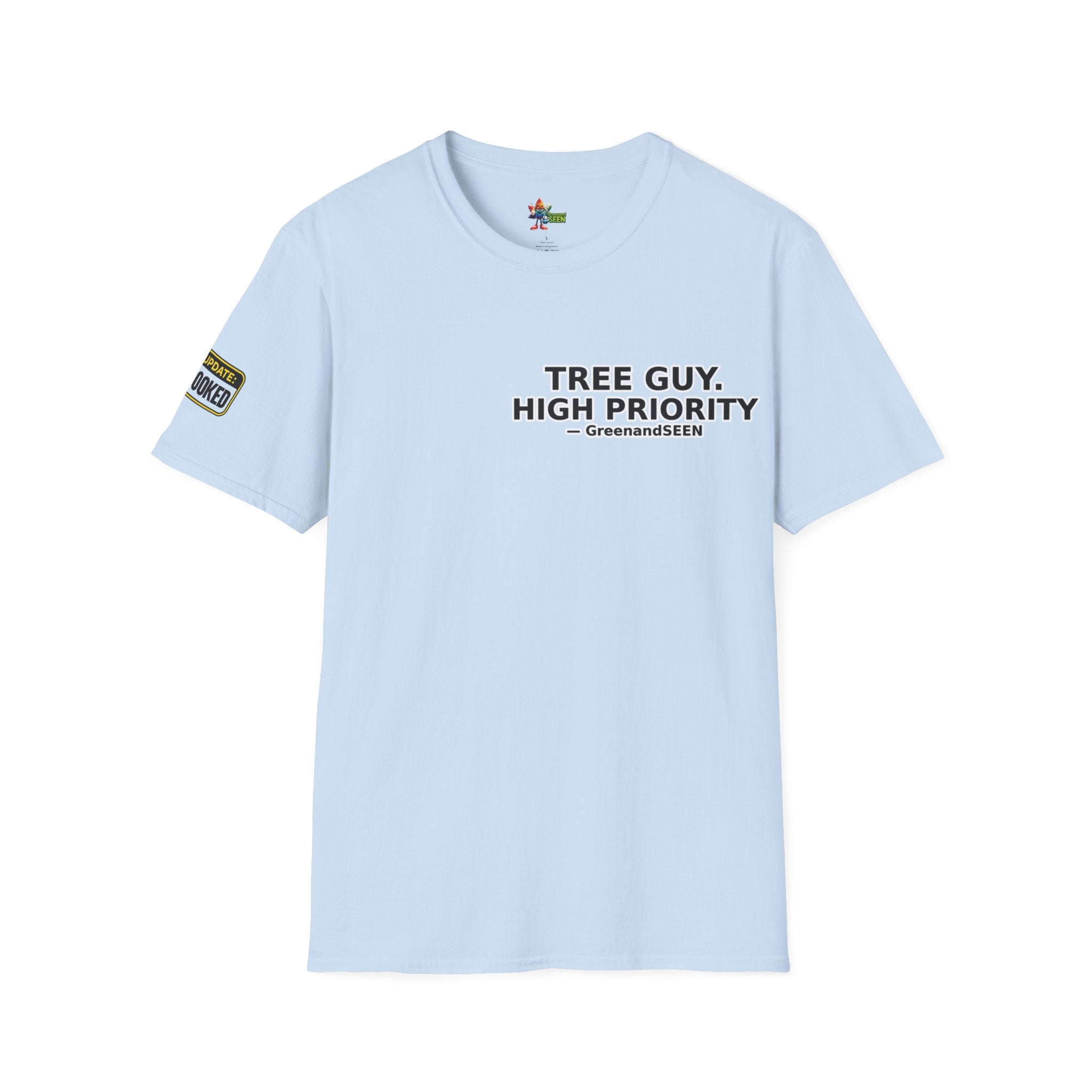 Chop Chop… In A Minute – Tree Guy — GreenandSEEN — Gildan 64000 Softstyle Tee — Light