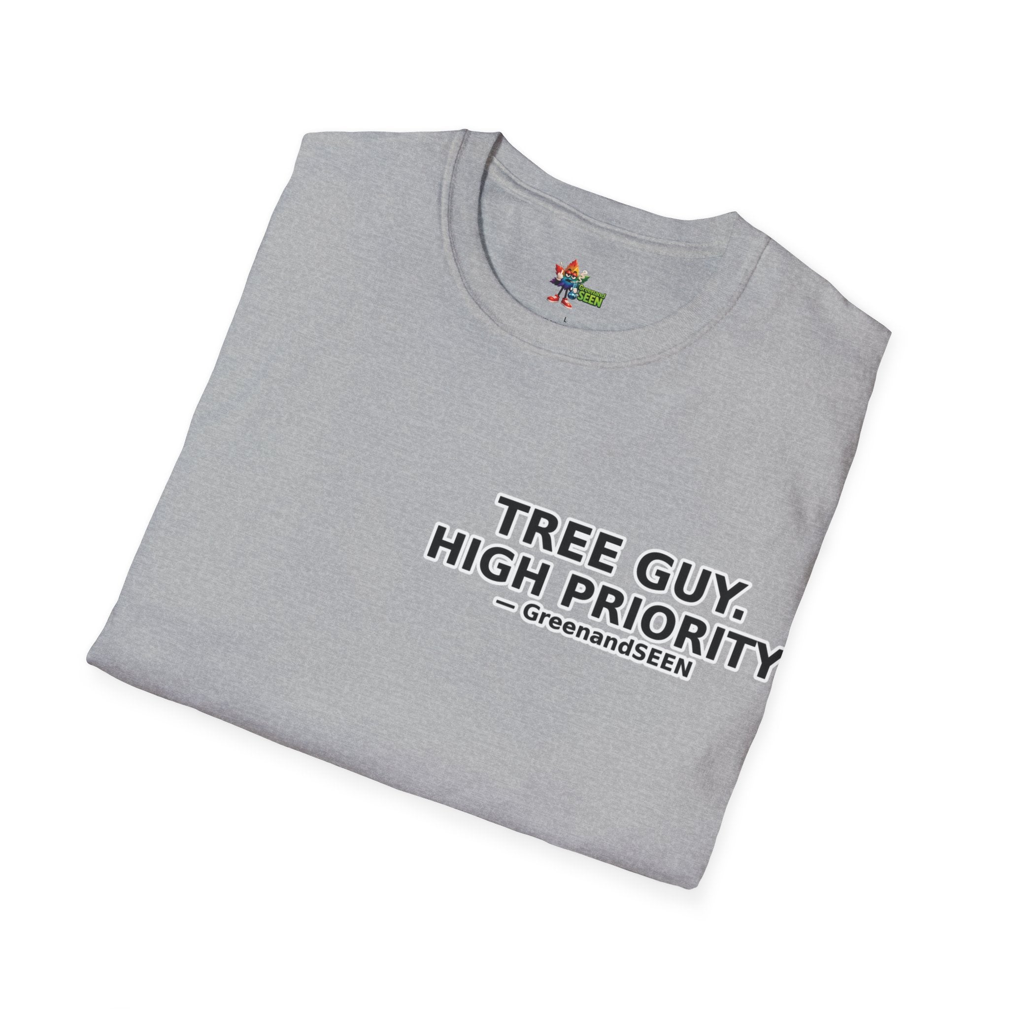 Chop Chop… In A Minute – Tree Guy — GreenandSEEN — Gildan 64000 Softstyle Tee — Light
