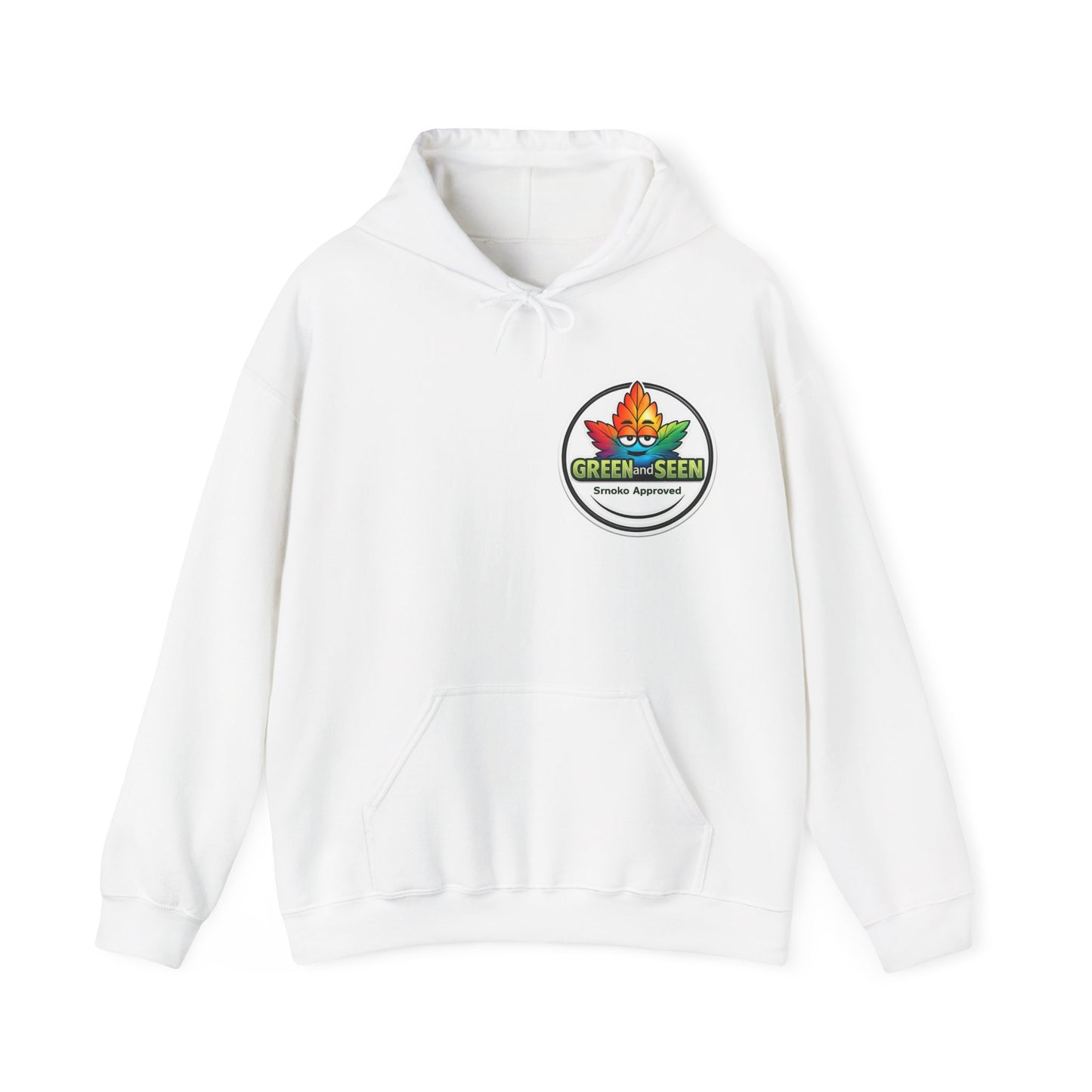 GreenandSEEN Crew Hoodie (Front Badge + Back Crew – Smoko-Approved Unisex Jumper