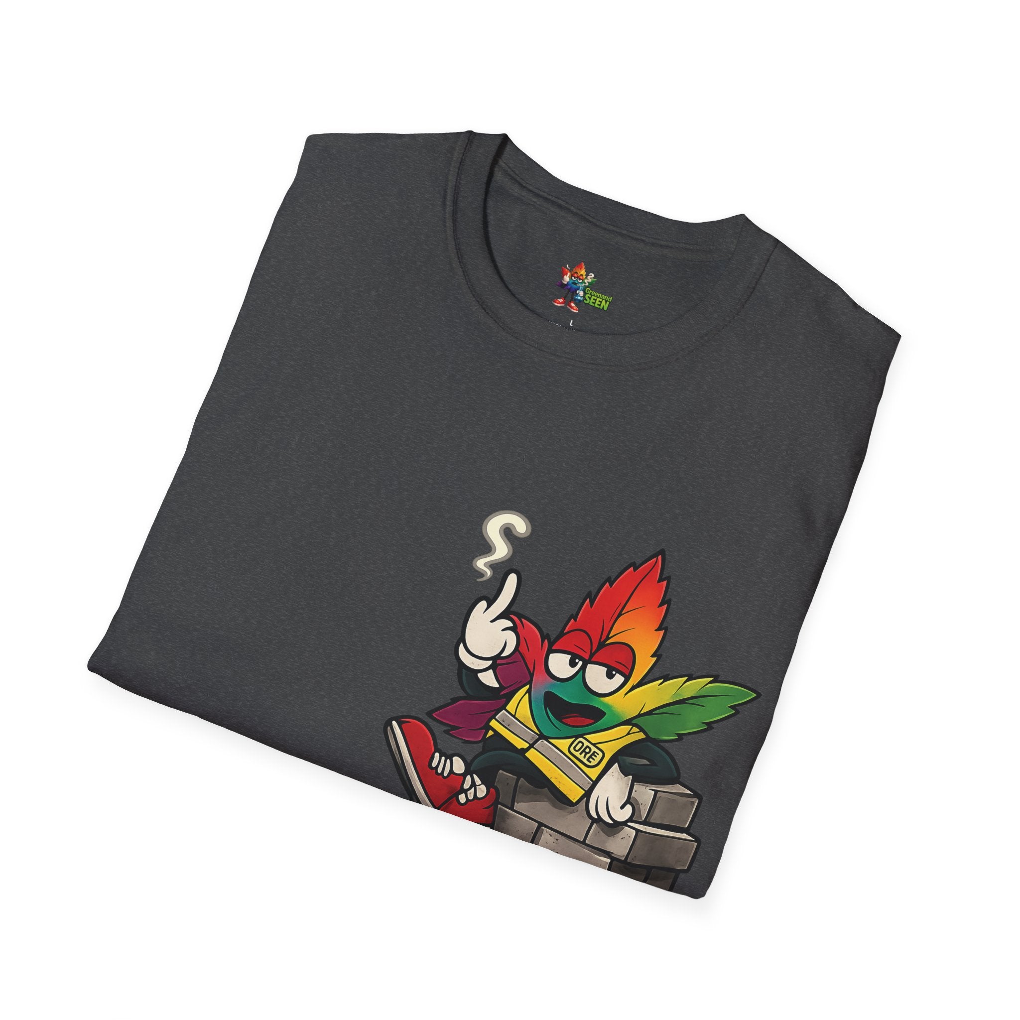 BRICK BY BRICK, HIT BY HIT — GreenandSEEN — Gildan 64000 Softstyle Tee — Dark