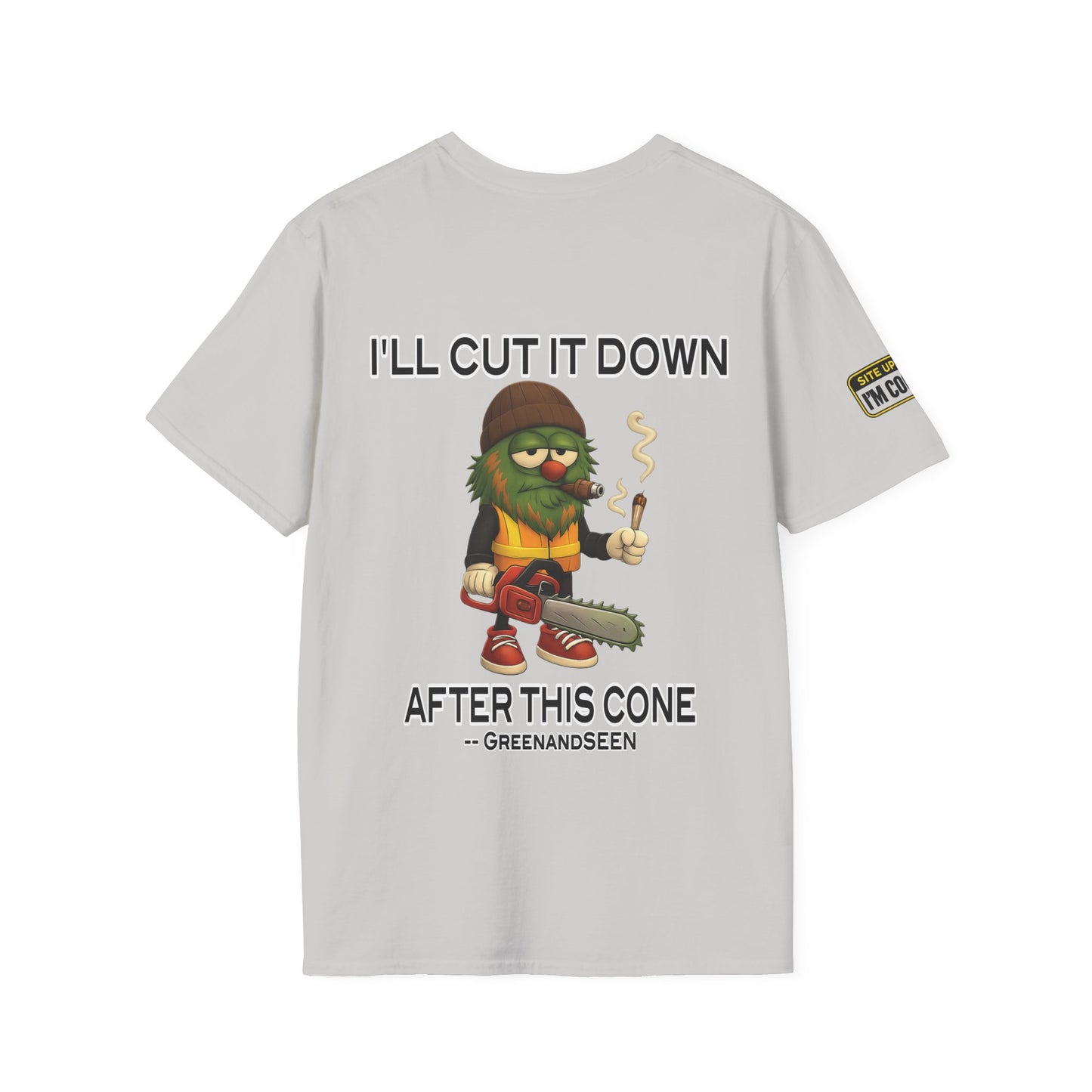 Chop Chop… In A Minute – Tree Guy — GreenandSEEN — Gildan 64000 Softstyle Tee — Light