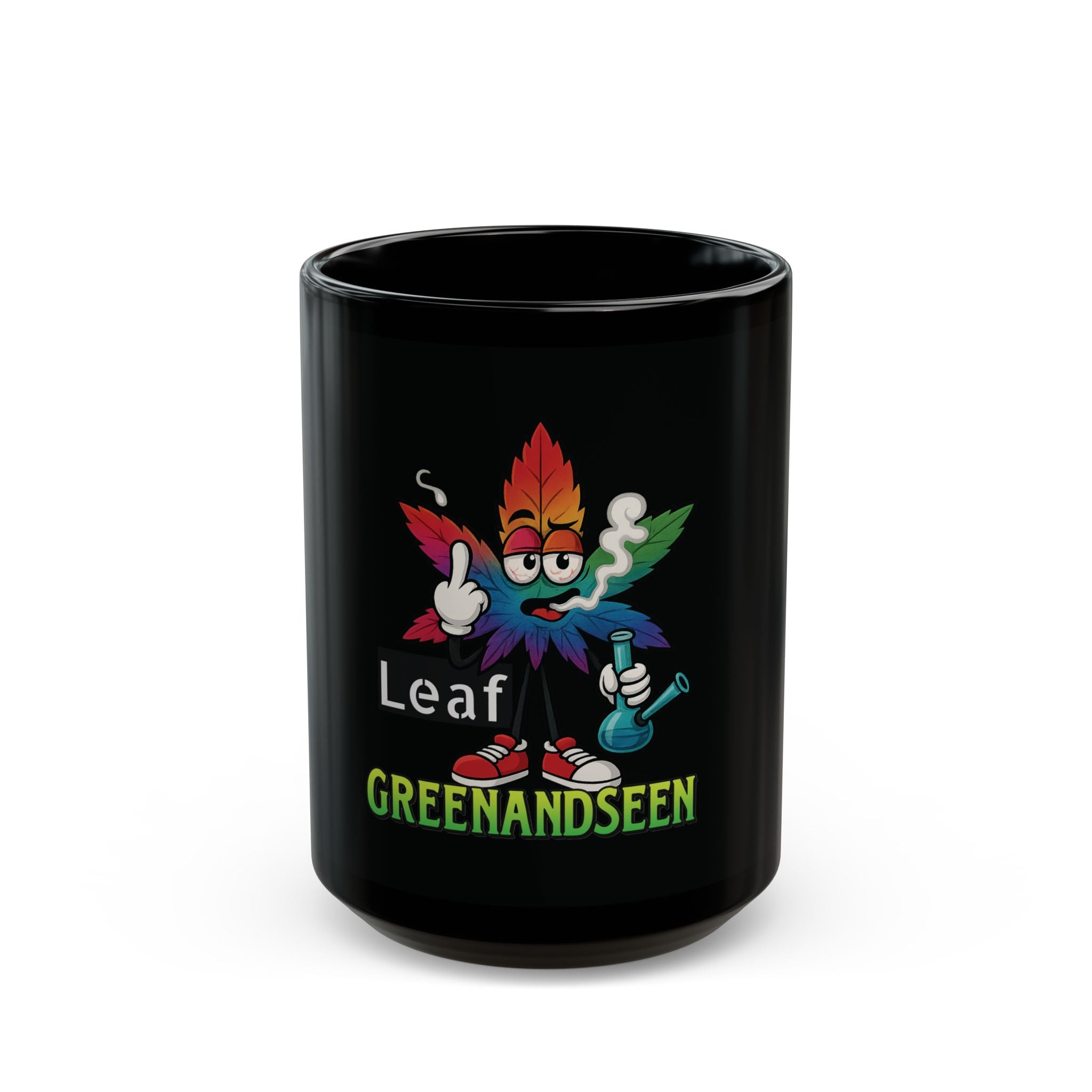 Leaf GreenandSEEN Colorful Black Mug