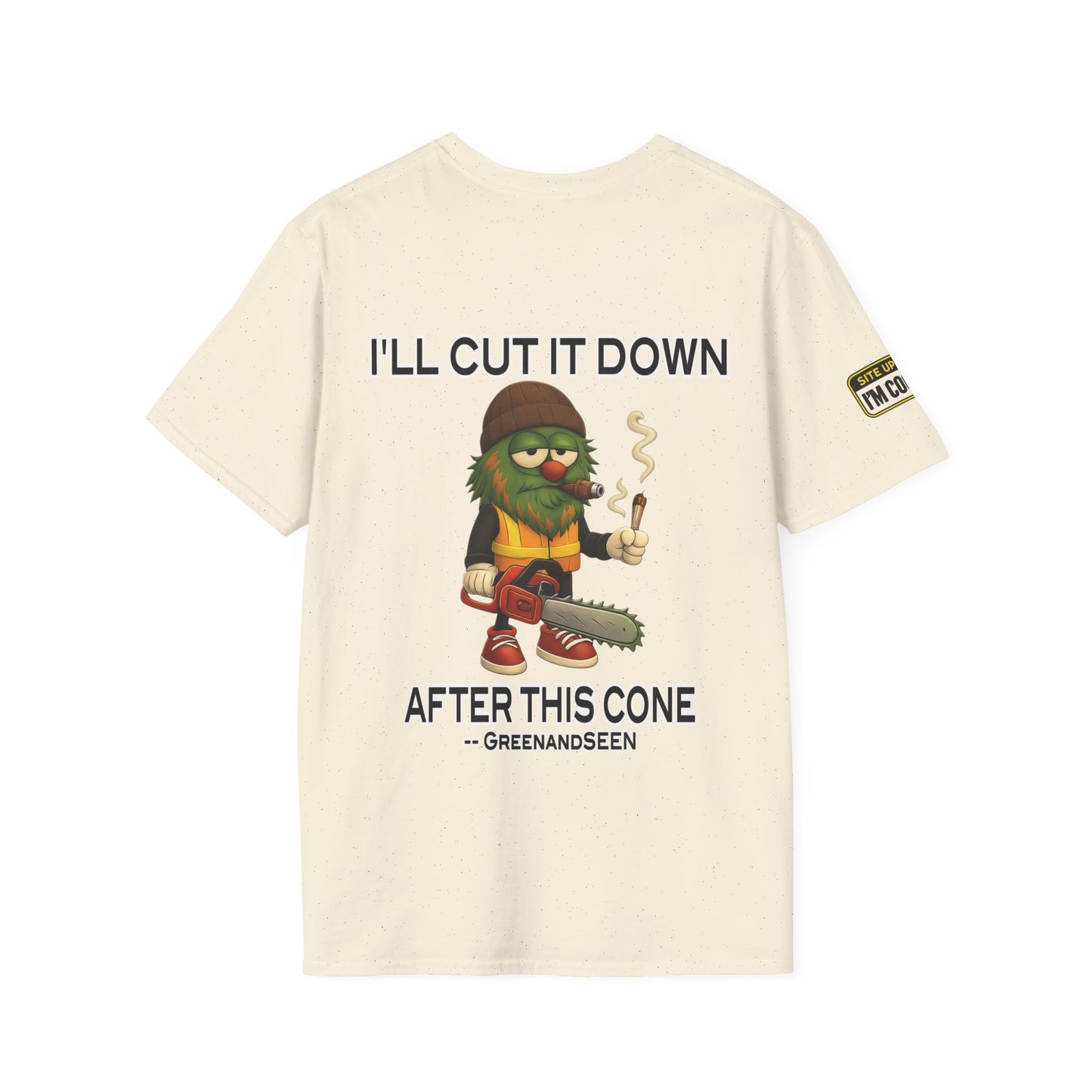 Chop Chop… In A Minute – Tree Guy — GreenandSEEN — Gildan 64000 Softstyle Tee — Light