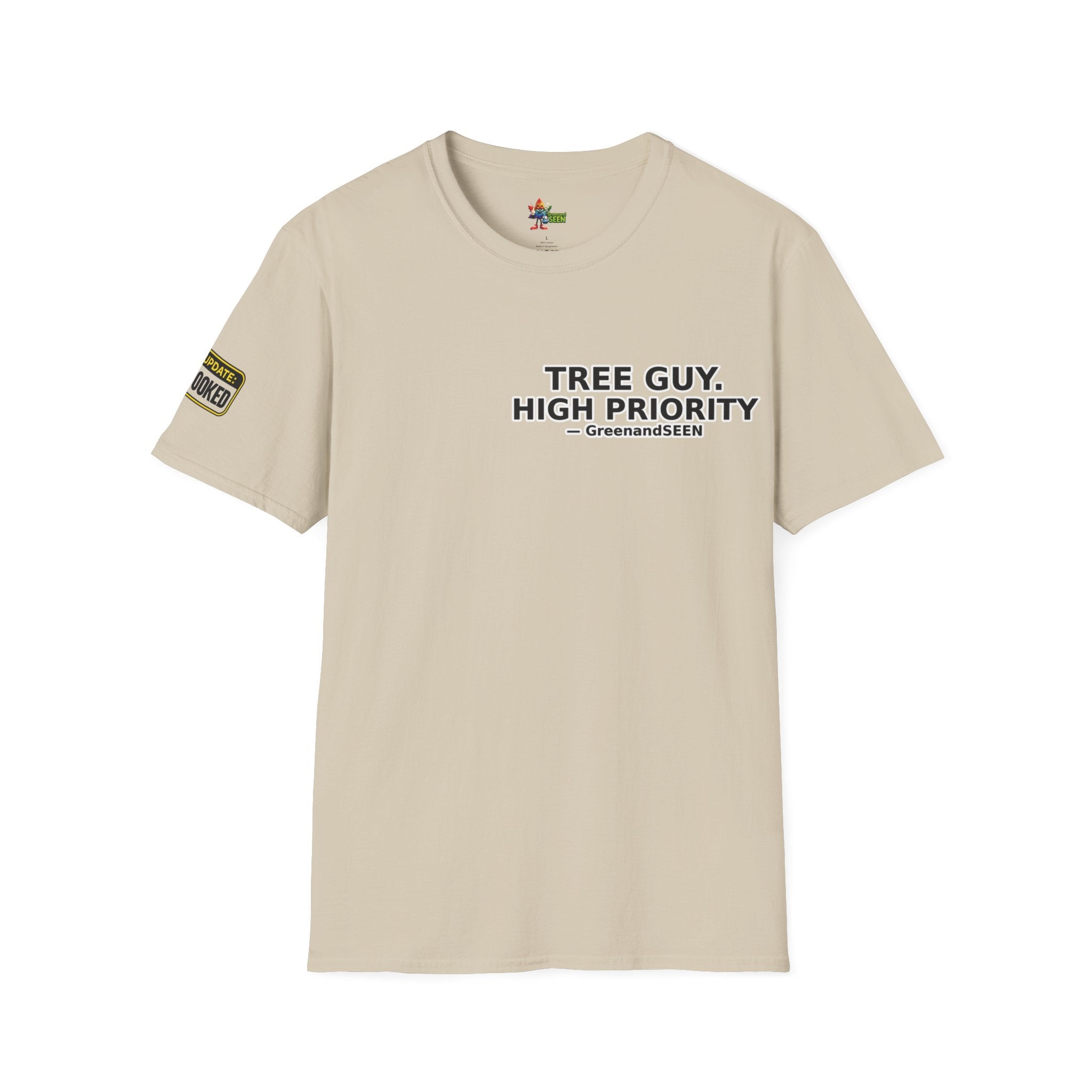 Chop Chop… In A Minute – Tree Guy — GreenandSEEN — Gildan 64000 Softstyle Tee — Light