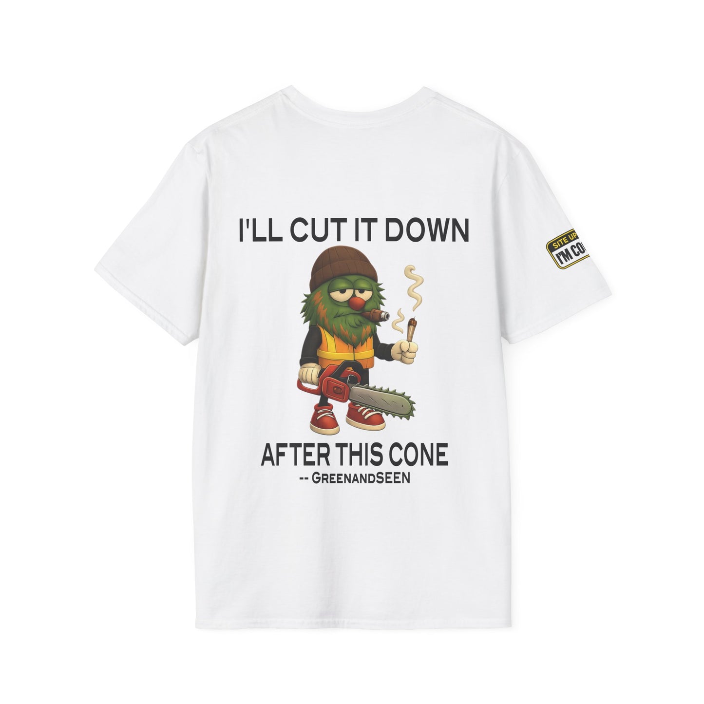 Chop Chop… In A Minute – Tree Guy — GreenandSEEN — Gildan 64000 Softstyle Tee — Light