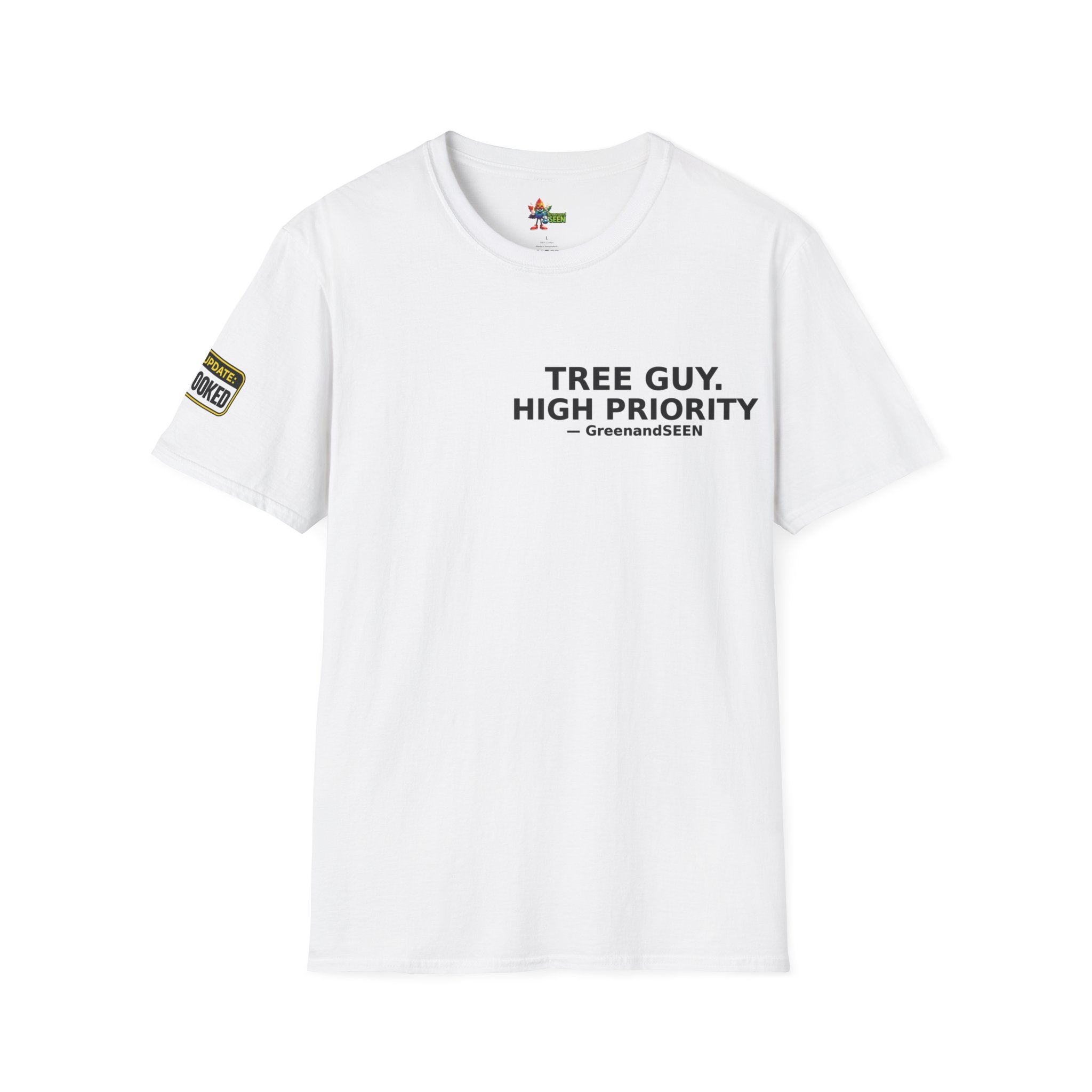 Chop Chop… In A Minute – Tree Guy — GreenandSEEN — Gildan 64000 Softstyle Tee — Light