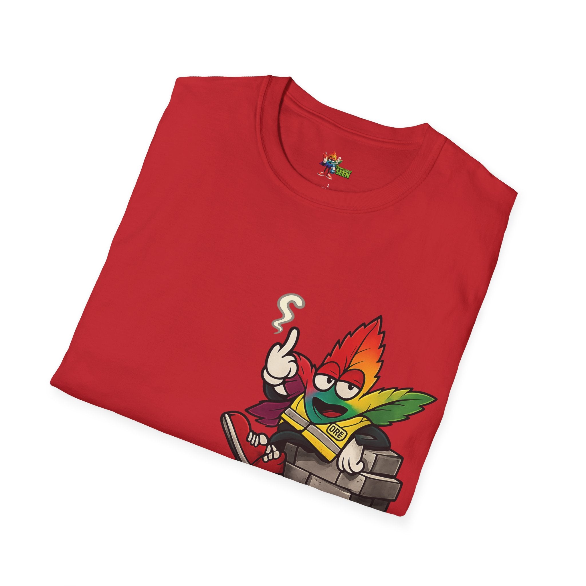 BRICK BY BRICK, HIT BY HIT — GreenandSEEN — Gildan 64000 Softstyle Tee — Dark