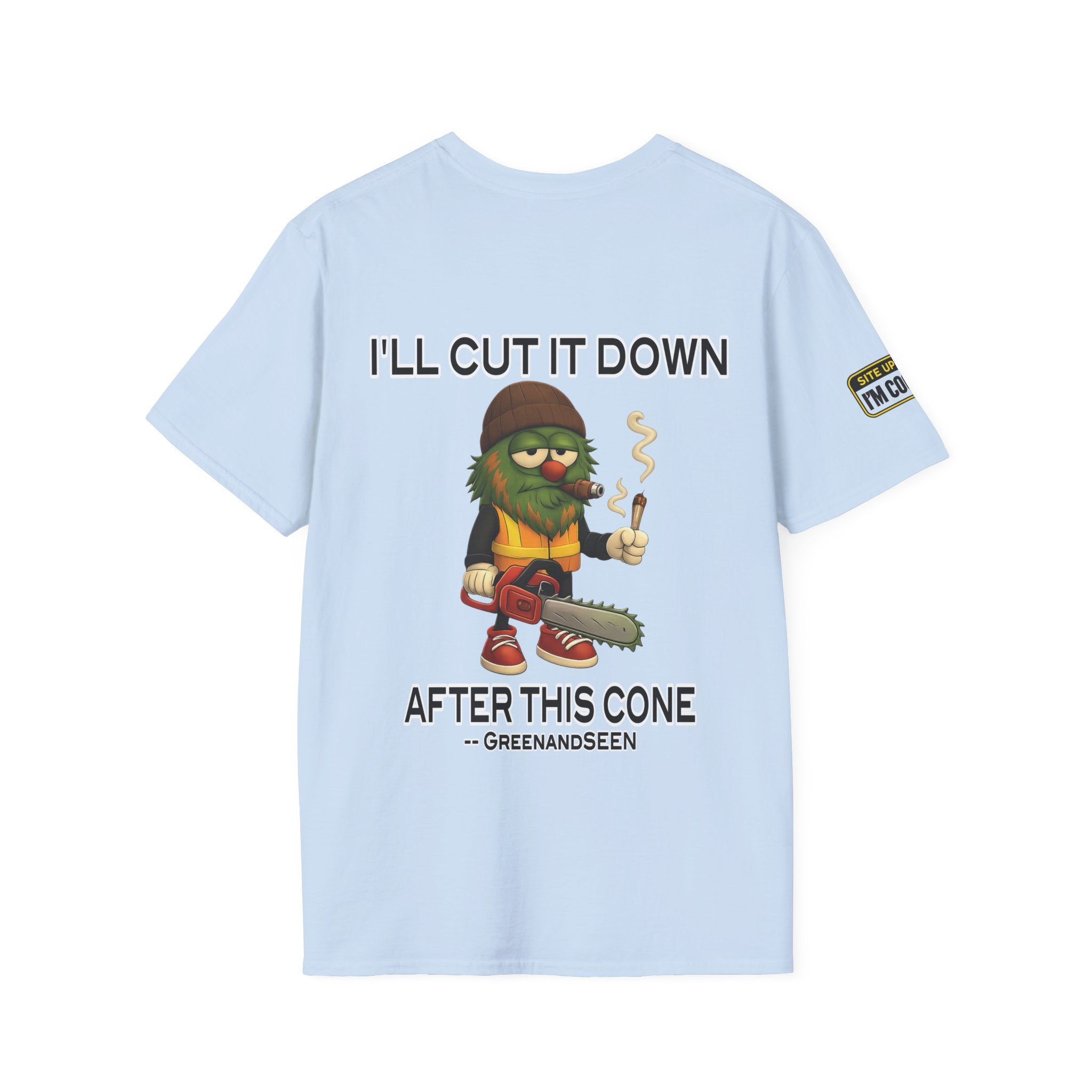 Chop Chop… In A Minute – Tree Guy — GreenandSEEN — Gildan 64000 Softstyle Tee — Light